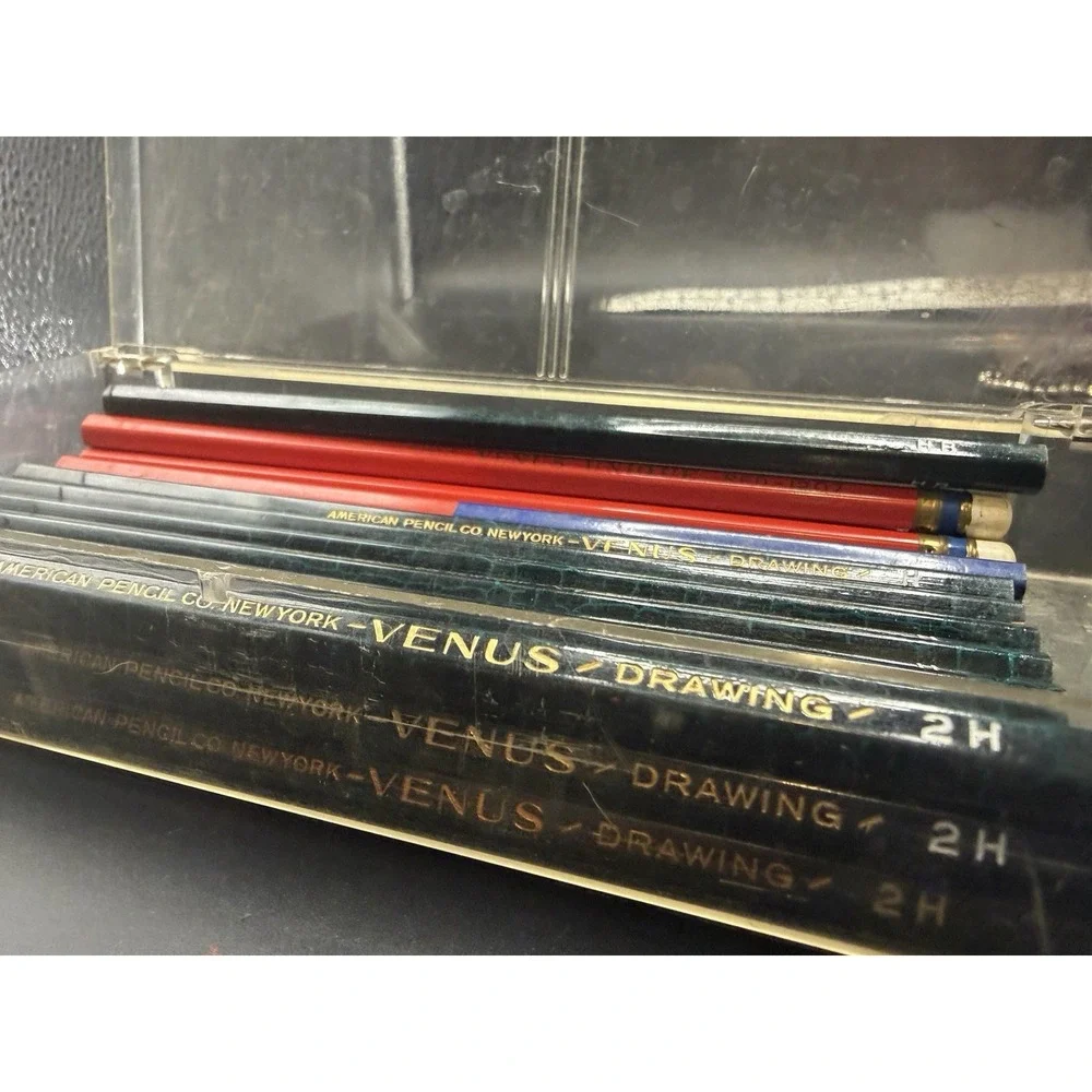 Lot Of 17 Vintage American Pencil Venus Unique Drawing H/2H/HB/Red/1207/1211
